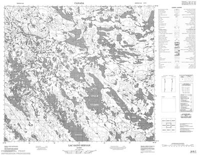 024B07 - LAC SAINT-SERVAN - Topographic Map