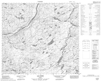 024E02 - LAC GORET - Topographic Map