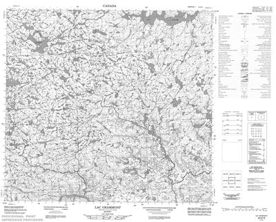024E05 - LAC GRAMMONT - Topographic Map