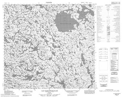 024E12 - LAC KAKIATTUKALLAK - Topographic Map