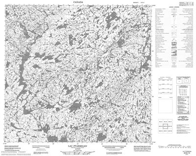 024E14 - LAC PTARMIGAN - Topographic Map