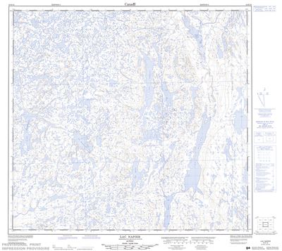 024E16 - LAC NAPIER - Topographic Map