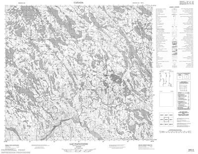024G02 - LAC PAPAVOINE - Topographic Map