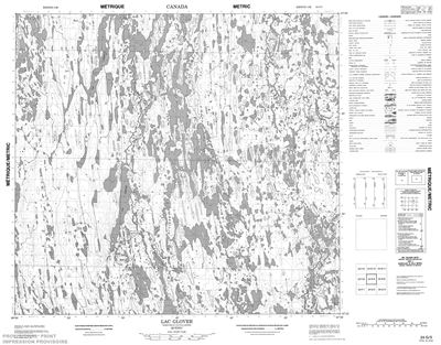 024G05 - LAC GLOVER - Topographic Map