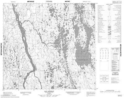 024G11 - LAC SAFFRAY - Topographic Map