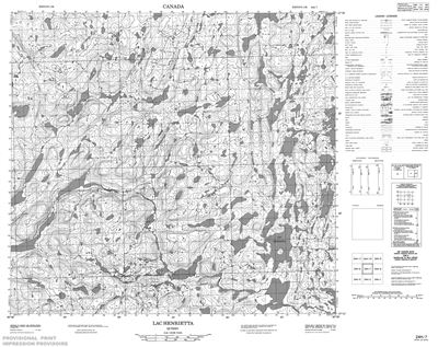024H07 - LAC HENRIETTA - Topographic Map