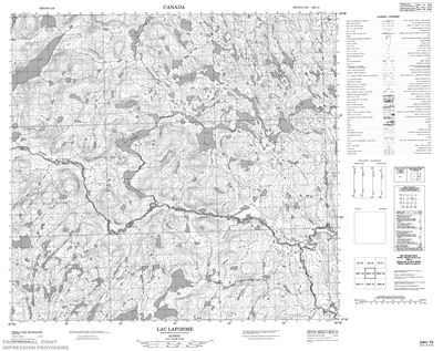 024H15 - LAC LAFORME - Topographic Map