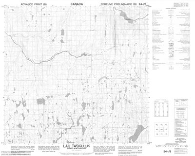 024I08 - LAC TASIGULUK - Topographic Map