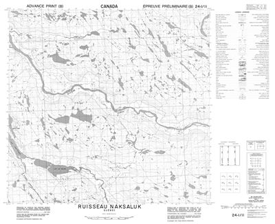 024I11 - RUISSEAU NAKSALUK - Topographic Map