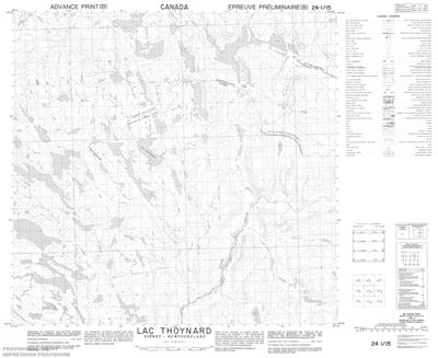 024I15 - LAC THOYNARD - Topographic Map