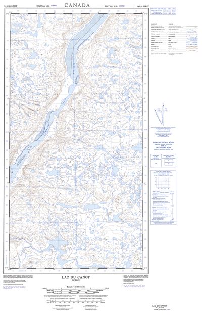 024L09W - LAC DU CANOT - Topographic Map