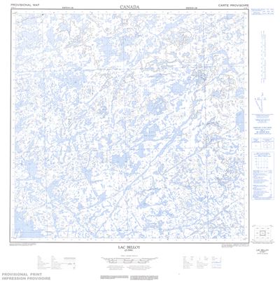 024M07 - LAC BELLOY - Topographic Map