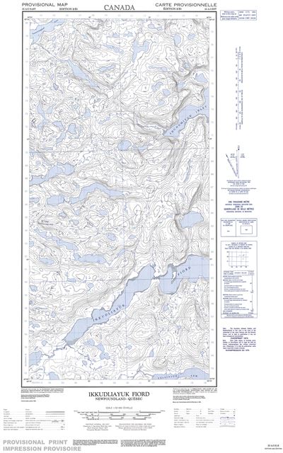 025A02E - IKKUDLIAYUK FIORD - Topographic Map