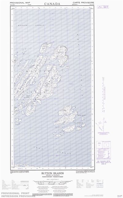 025A10E - BUTTON ISLANDS - Topographic Map