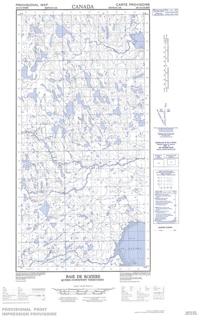 025C12W - BAIE DE ROZIERE - Topographic Map