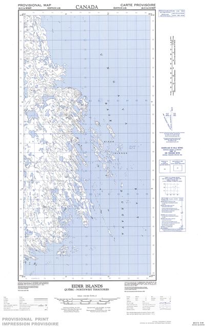 025C14W - EIDER ISLANDS - Topographic Map