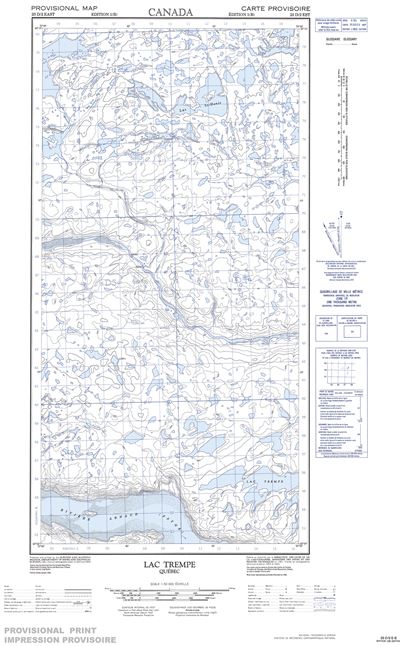 025D02E - LAC TREMPE - Topographic Map