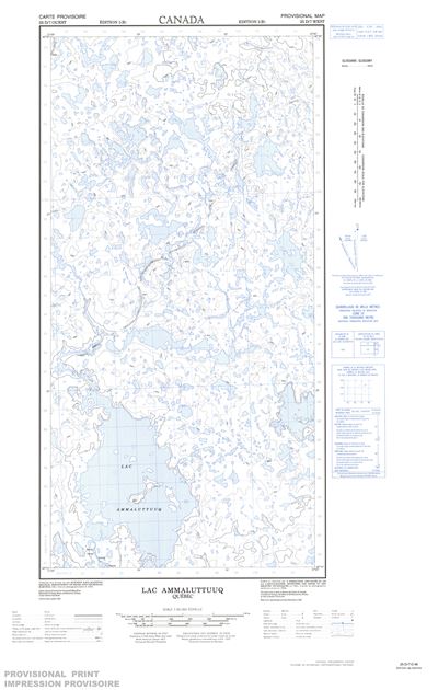 025D07W - LAC AMMALUTTUUQ - Topographic Map