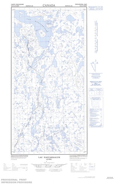 025D10W - LAC NAGVARAALUK - Topographic Map