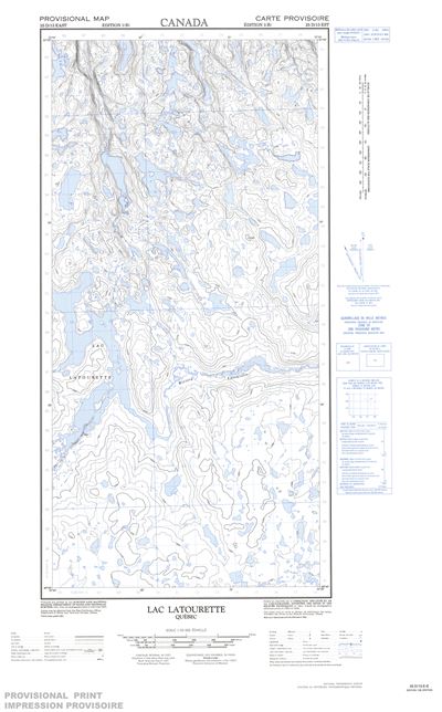 025D15E - LAC LATOURETTE - Topographic Map