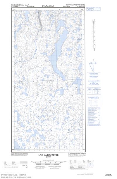025D15W - LAC LATOURETTE - Topographic Map