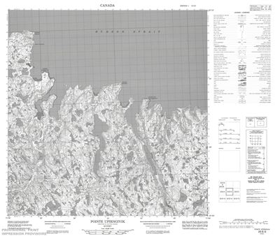 025E03 - POINTE UPIRNGIVIK - Topographic Map