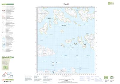 026A02 - LEYBOURNE ISLANDS - Topographic Map