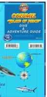 Cozumel Dive & Guide - waterproof map. This map of Cozumel, which is an island just off the Yucatan Peninsula in the state of Quintana Roo, Mexico, features an layout of Isla de Cozumel, based on nautical charts and aerial photos. Cozumels roads, Maya rui