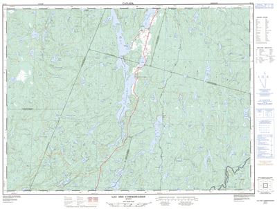 032A01 - LAC DES COMMISSAIRES - Topographic Map