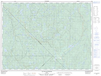 032A03 - LAC DE LA FOURCHE - Topographic Map