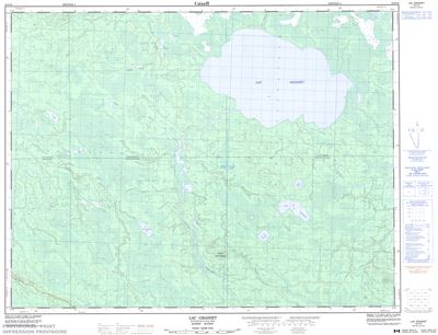 032E16 - LAC GRASSET - Topographic Map