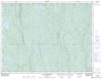 032H07 - LAC BLONDELAS - Topographic Map