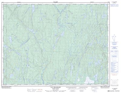 032H08 - LAC BELLEMARE - Topographic Map