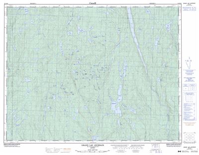 032H16 - GRAND LAC JOURDAIN - Topographic Map