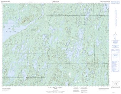 032I04 - LAC DES CANOTS - Topographic Map
