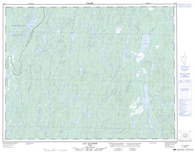 032I06 - LAC CLAVERIE - Topographic Map