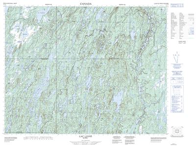 032I11 - LAC LINNE - Topographic Map