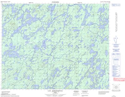 032O01 - LAC MISKITTENAU - Topographic Map