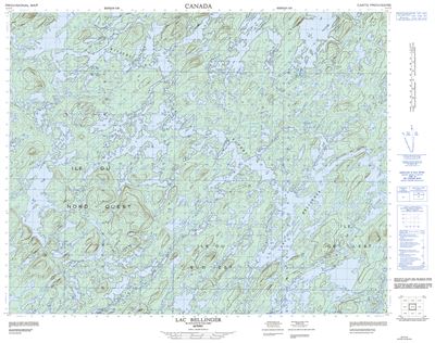 032O08 - LAC BELLINGER - Topographic Map