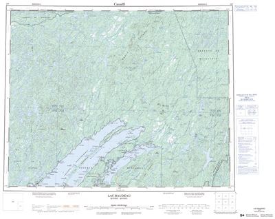 032P - LAC BAUDEAU - Topographic Map
