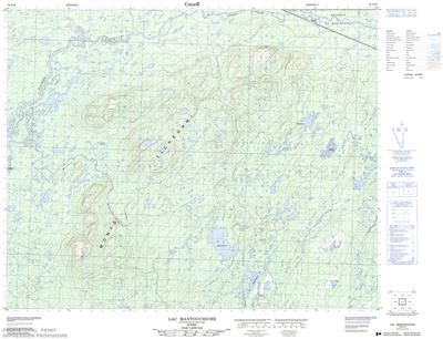 032P15 - LAC MANTOUCHICHE - Topographic Map