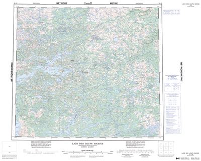 034A - LAC DES LOUPS MARINS - Topographic Map