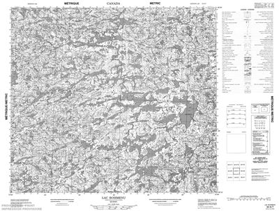 034A07 - LAC BOISMENU - Topographic Map