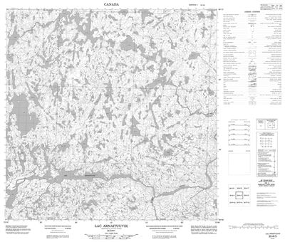 035A03 - LAC ARNAITUUVIK - Topographic Map