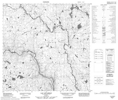 035A07 - LAC LEVAREAU - Topographic Map