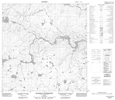 035A14 - RUISSEAU INTERROMPU - Topographic Map