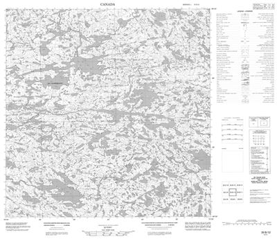 035B12 - LAC CHAMBERLAINE - Topographic Map