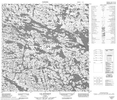 035C01 - LAC BONNEFOY - Topographic Map