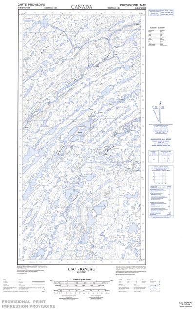 035F02W - LAC VIGNEAU - Topographic Map