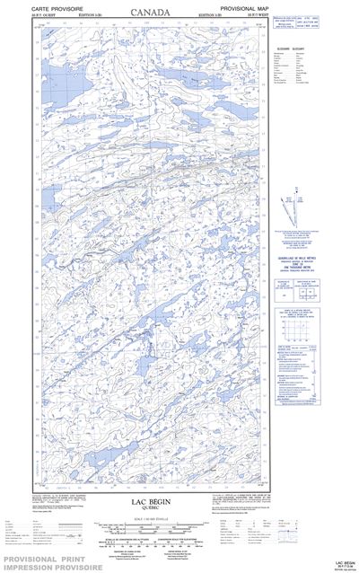 035F07W - LAC BEGIN - Topographic Map